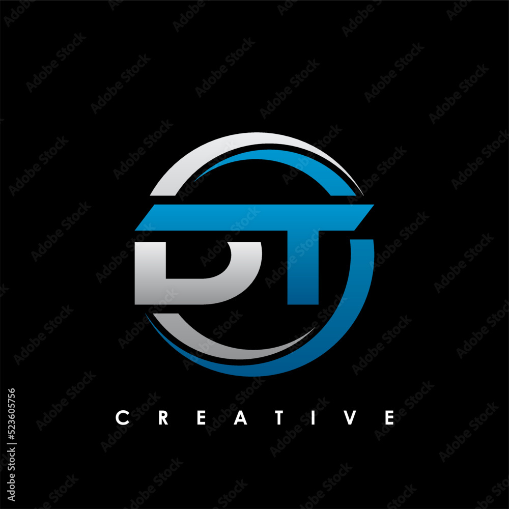 DT Letter Initial Logo Design Template Vector Illustration DT Letter Initial Logo Design Template Vector Illustration