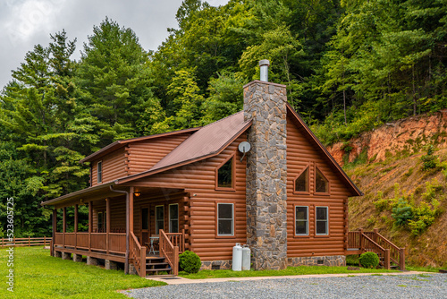 Fotobehang Log cabin