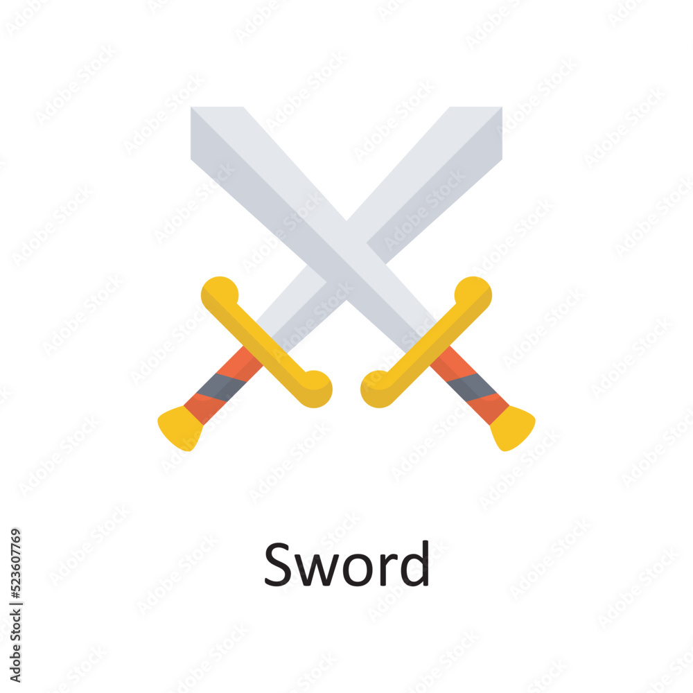 Fototapeta premium Sword vector outline Icon Design illustration. Sports And Awards Symbol on White background EPS 10 File