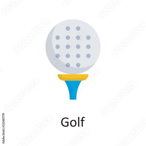 Golf vector outline Icon Design illustration. Sports And Awards Symbol on White background EPS 10 File