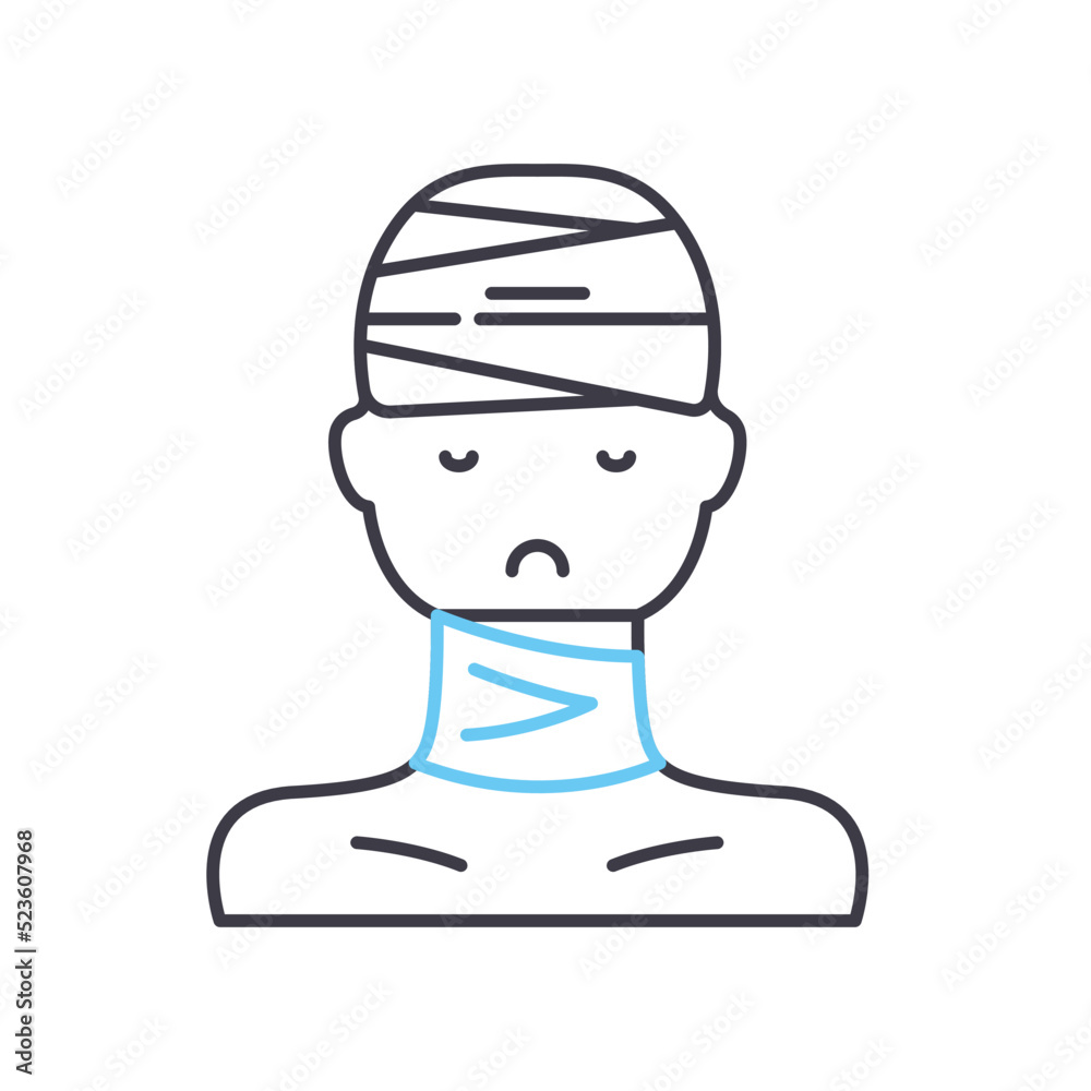 be hurt line icon, outline symbol, vector illustration, concept sign be hurt line icon, outline symbol, vector illustration, concept sign
