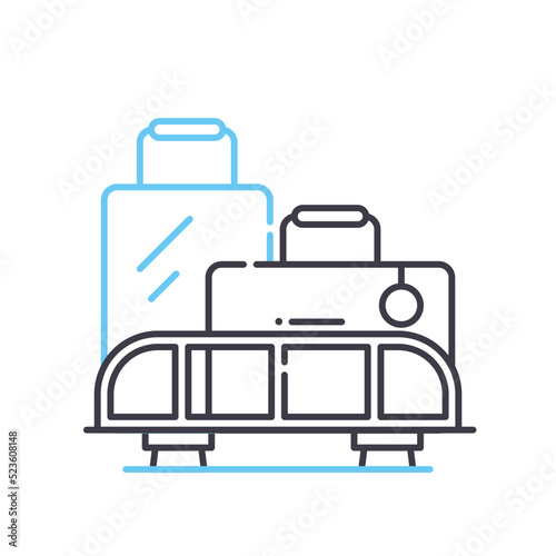 baggage claim line icon, outline symbol, vector illustration, concept sign