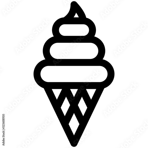 icecream black outline icon