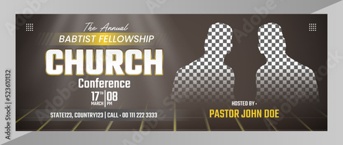 Church conference flyer social media post web banner