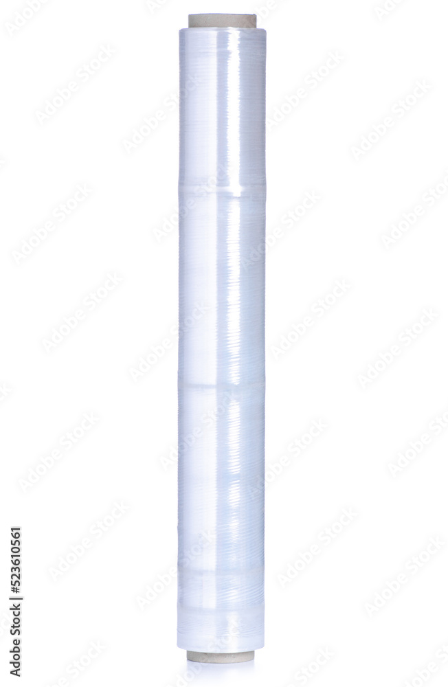 Film roll stretch on white background isolation Film roll stretch on white background isolation