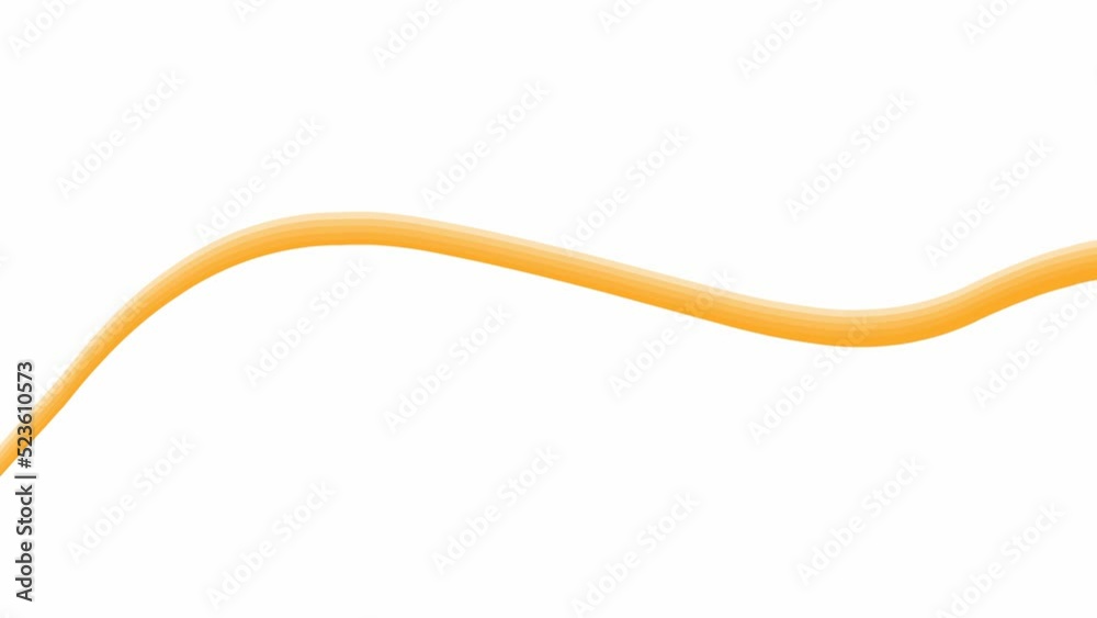 Animated orange stripe. Decorative line. Wave gradually changes shape. Looped video. Flat vector illustration isolated on a white background. Animated orange stripe. Decorative line. Wave gradually changes shape. Looped video. Flat vector illustration isolated on a white background.