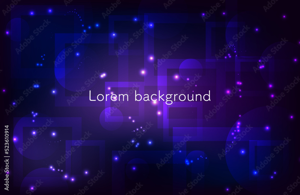 abstract square shapes on dark background. technology structure. vector illustration