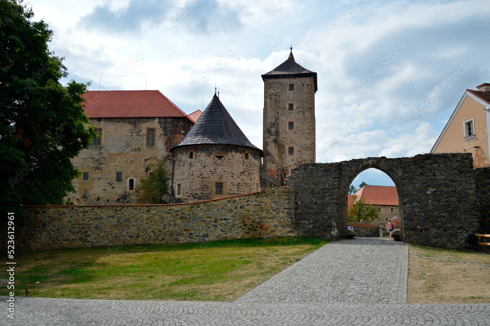 The water castle of Švihov - arrival from the town (Europe – Czech Republic)