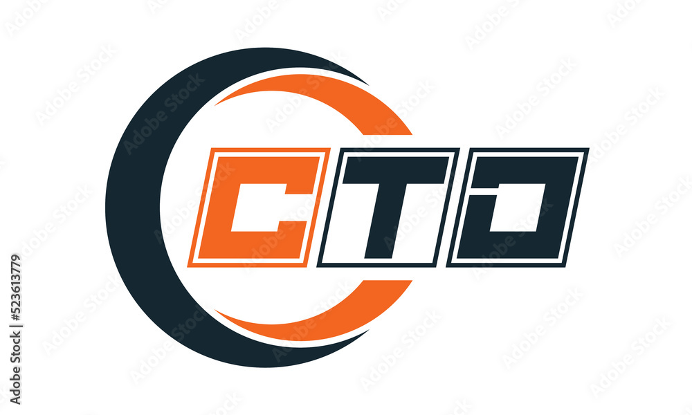 CTD three-letter circle logo design. custom font logo vector template ...