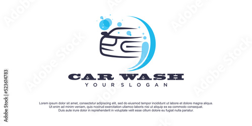 Car wash logo illustration for business