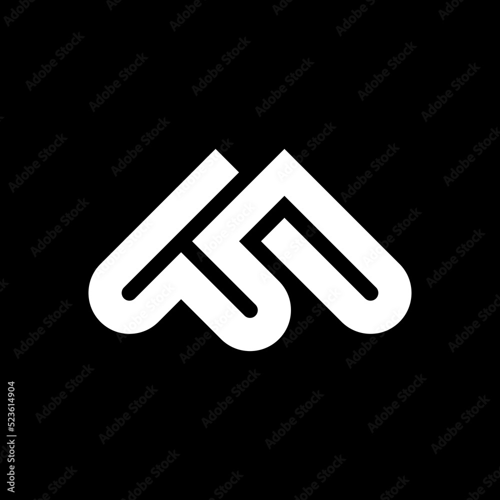 Letter TF TI monogram logo design Letter TF TI monogram logo design