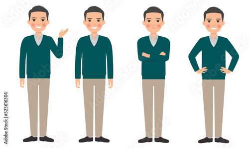 男性のポーズ集B