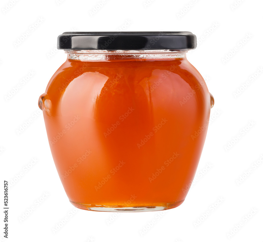Apricot jam glass ja