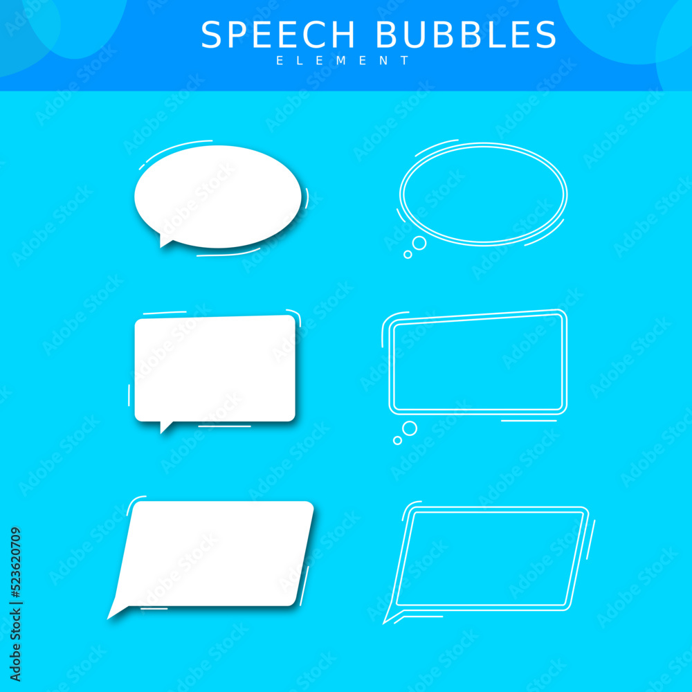 Set Unique and Fresh Chat Bubbles. simple flat element of empty chat bubbles Set Unique and Fresh Chat Bubbles. simple flat element of empty chat bubbles