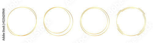 circle gold frame