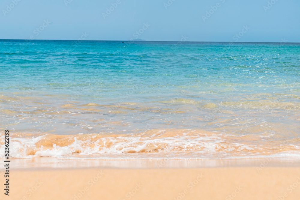 Fototapeta premium Peaceful Sand Beach and Sky of Crash Boat Beach Puerto Rico.