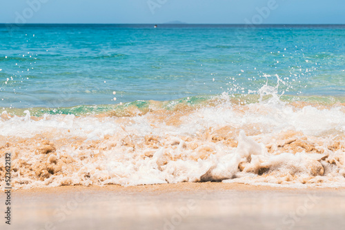 Peaceful Sand Beach and Sky of Crash Boat Beach Puerto Rico.