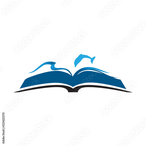  book become seascape with dolphin