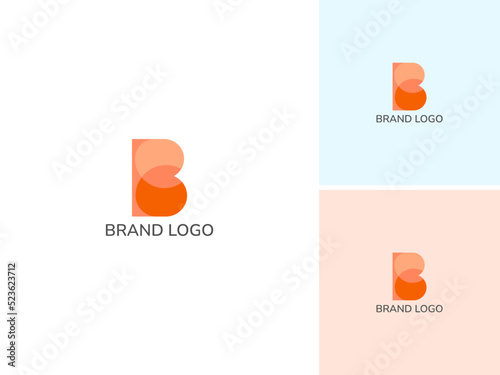 ILLUSTRATION LETTER B COLOR MODERN LOGO ICON DESIGN VECTOR