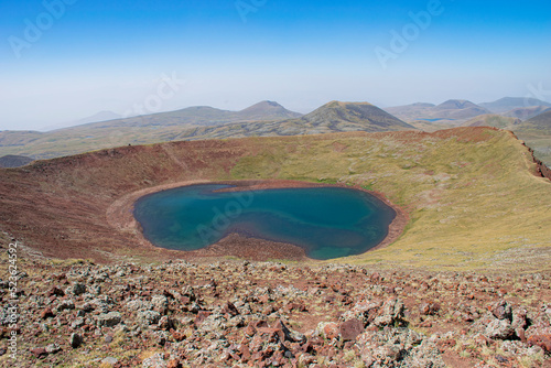 crater lake in atacama desert