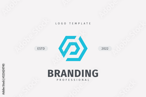 Hexagon Trade Marketing Trading Networking Vector Logo Concept