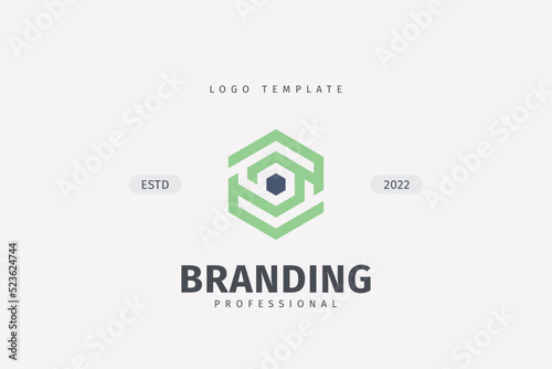 Hexagon Trade Marketing Trading Networking Vector Logo Concept