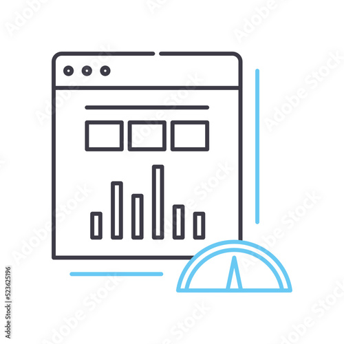 admin panel line icon, outline symbol, vector illustration, concept sign