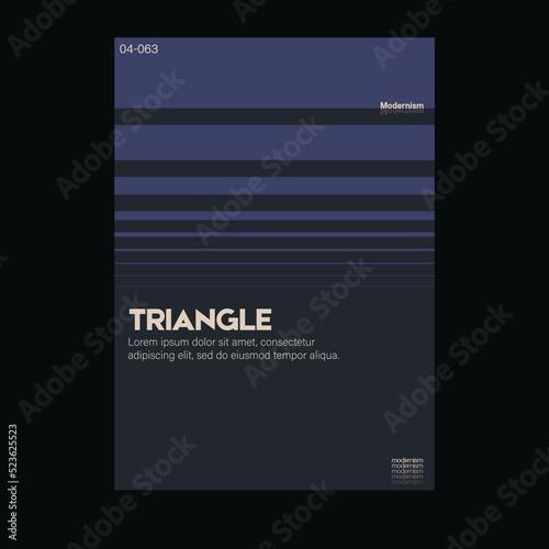 Brutalism inspired graphic design of vector poster cover layout made with vector abstract elements and geometric shapes, useful for branding presentation, album print, website header, web banner.