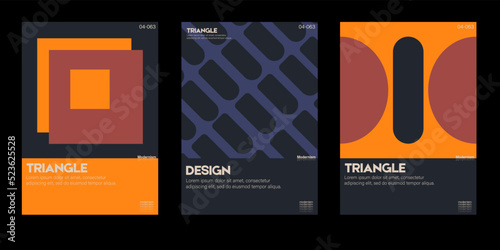 New aesthetics of modernism in poster design vector cards. Brutalism inspired graphics. Great for branding presentation, album print, website header, web banner