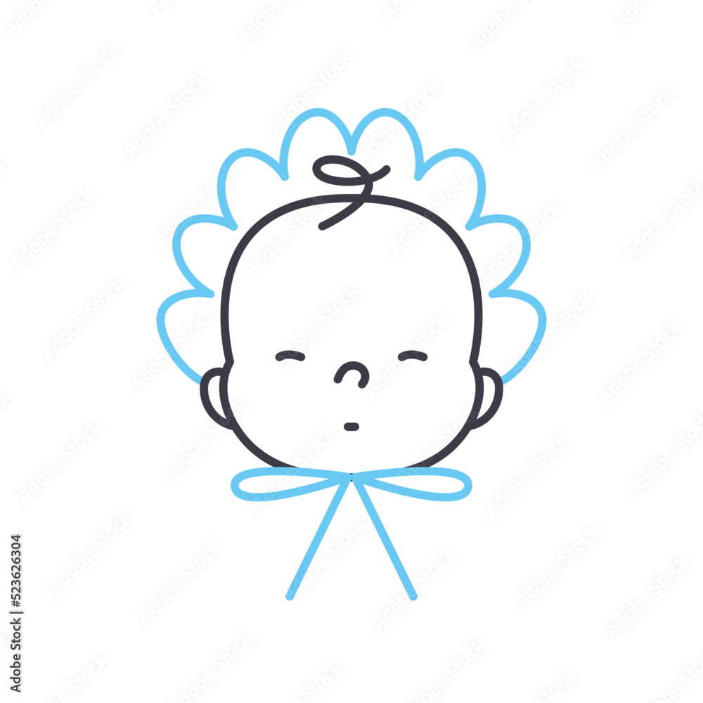 bonnets line icon, outline symbol, vector illustration, concept sign bonnets line icon, outline symbol, vector illustration, concept sign