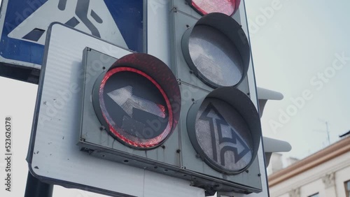 traffic light signal in the city