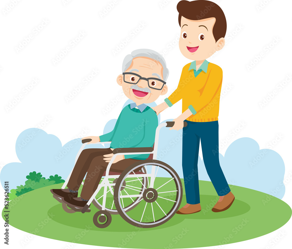 Wheelchair people for elderly and handicapped patients Wheelchair people for elderly and handicapped patients