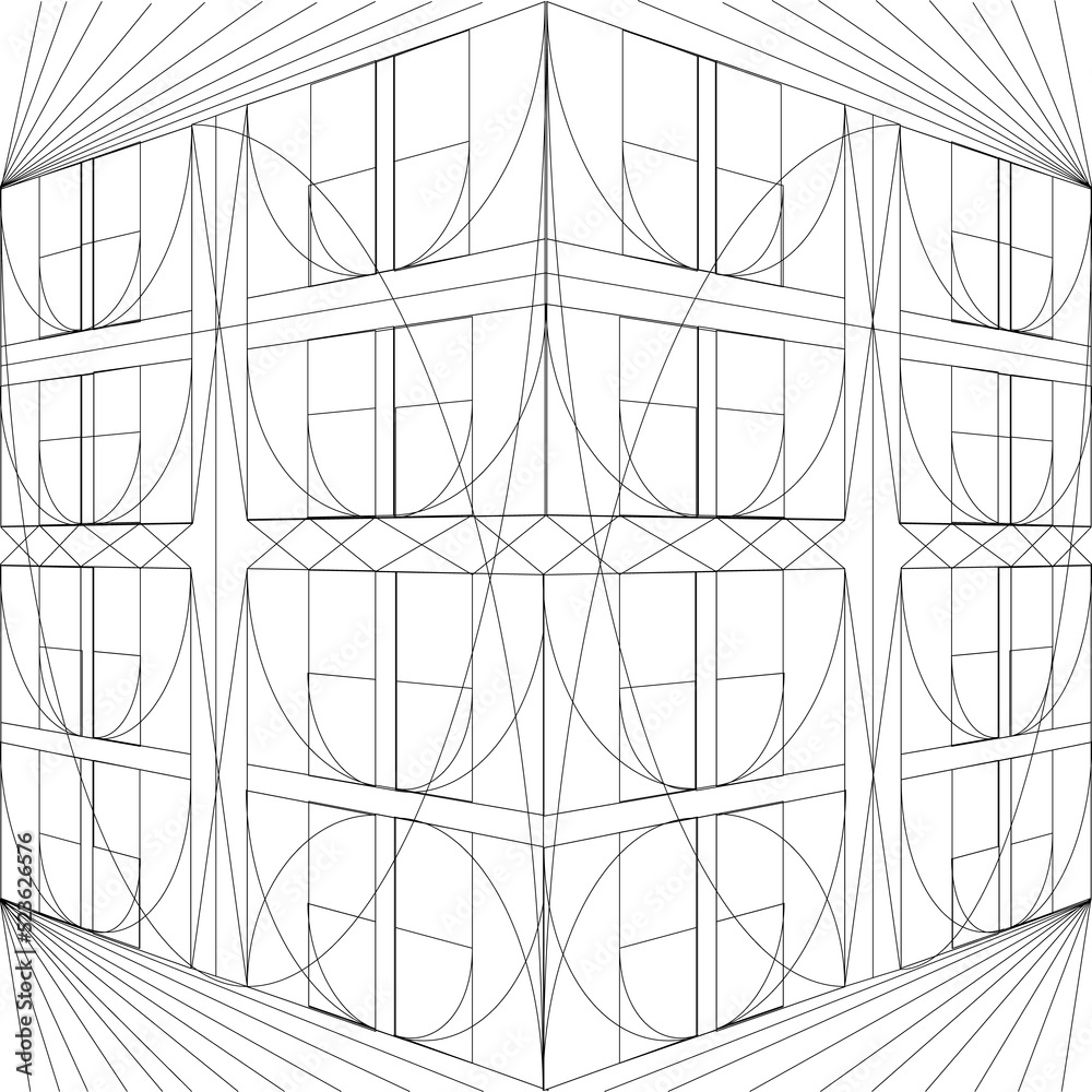 Fototapeta premium reticula con perspectiva