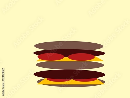 burger arrangement abstract illustration