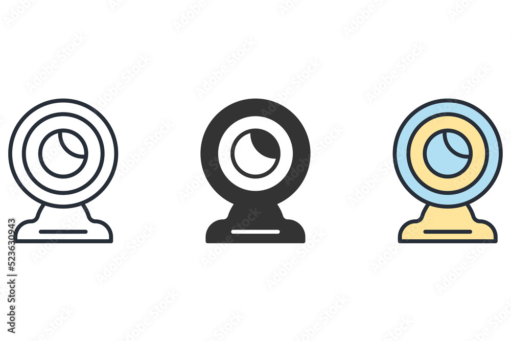 camera icons symbol vector elements for infographic web camera icons symbol vector elements for infographic web