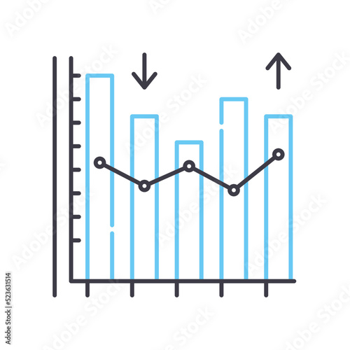 average line icon, outline symbol, vector illustration, concept sign