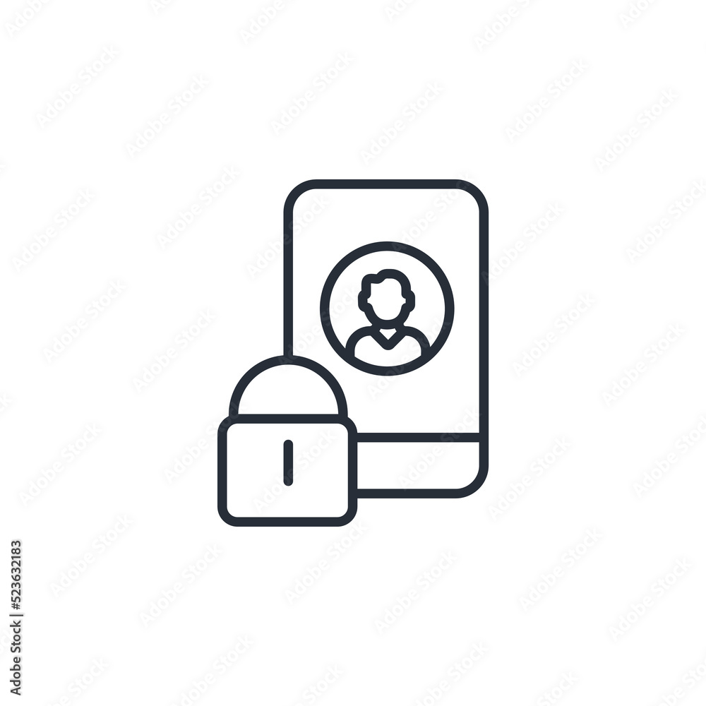 Privacy icons symbol vector elements for infographic web Privacy icons symbol vector elements for infographic web
