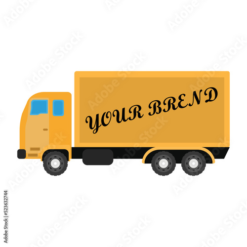 Delivery truck van isolated on ehite backround for your brend.