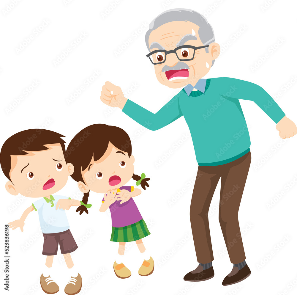 Grandparents,elderly people,grandfather and grandmother, characters in various activities