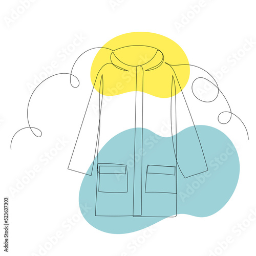 coat drawing by one continuous line