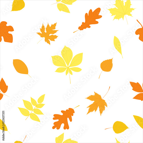 autumn seamless background with leaves