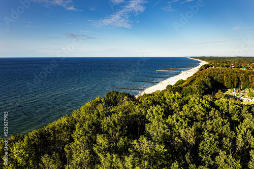 Piękny widok nad brzegiem Morza Bałtyckiego (Niechorze)