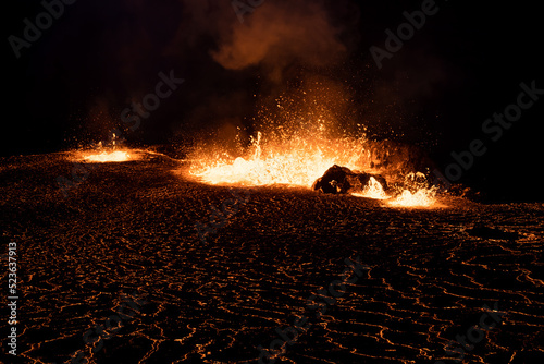 Meradalir Eruption of Fagradalsfjall Volcano in Iceland 2022 photo