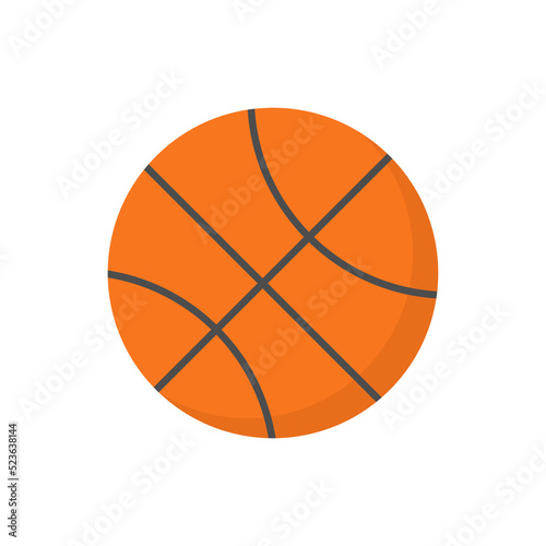 Basketball ball. Vector isolated on white background.