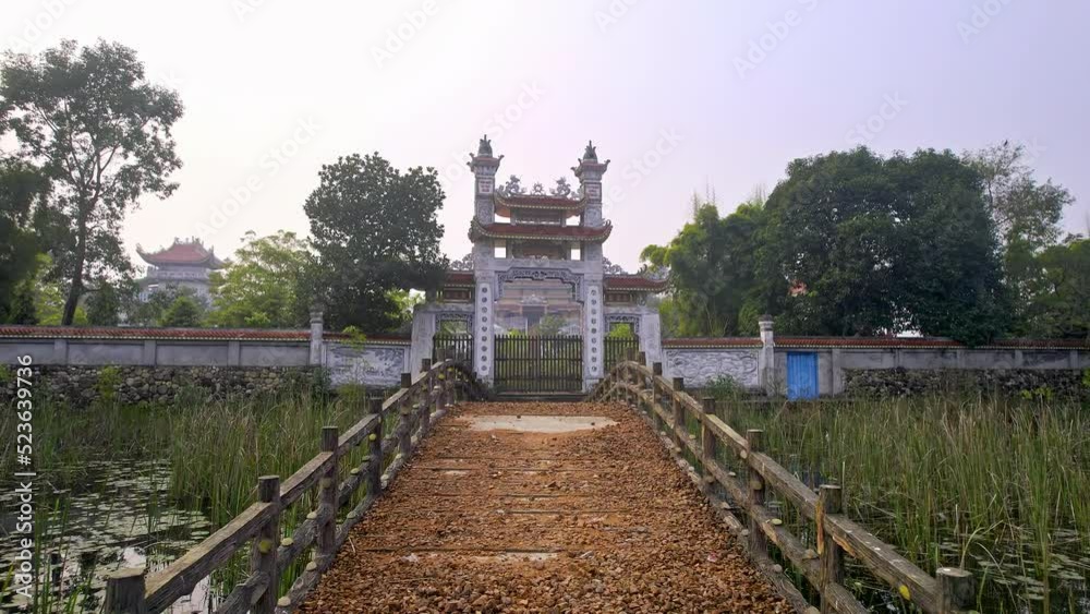 Vietnamese Pagoda Lumbini Sanskritik, Nepal from aerial view. Vietnamese Pagoda Lumbini Sanskritik, Nepal from aerial view.