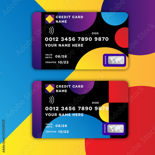 Abstract Shapes Credit Card Models