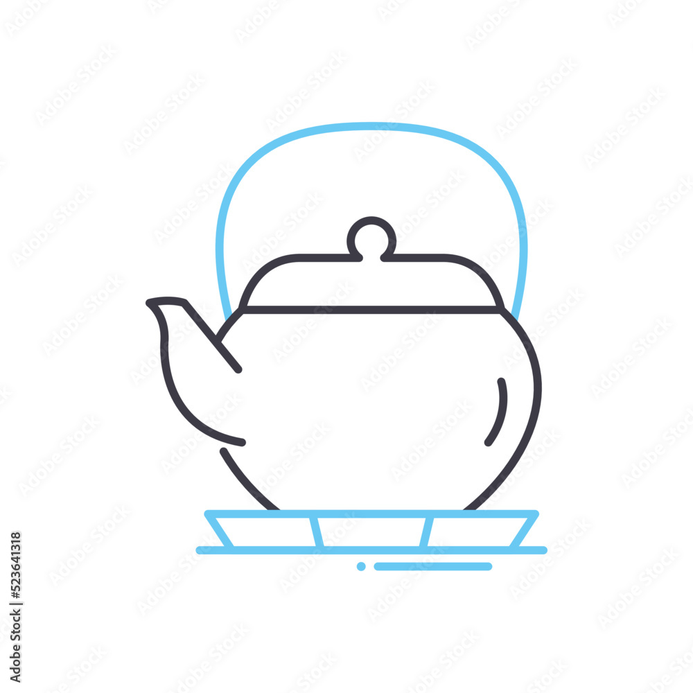 classic kettle line icon, outline symbol, vector illustration, concept sign classic kettle line icon, outline symbol, vector illustration, concept sign