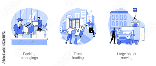 Moving company isolated cartoon vector illustrations se