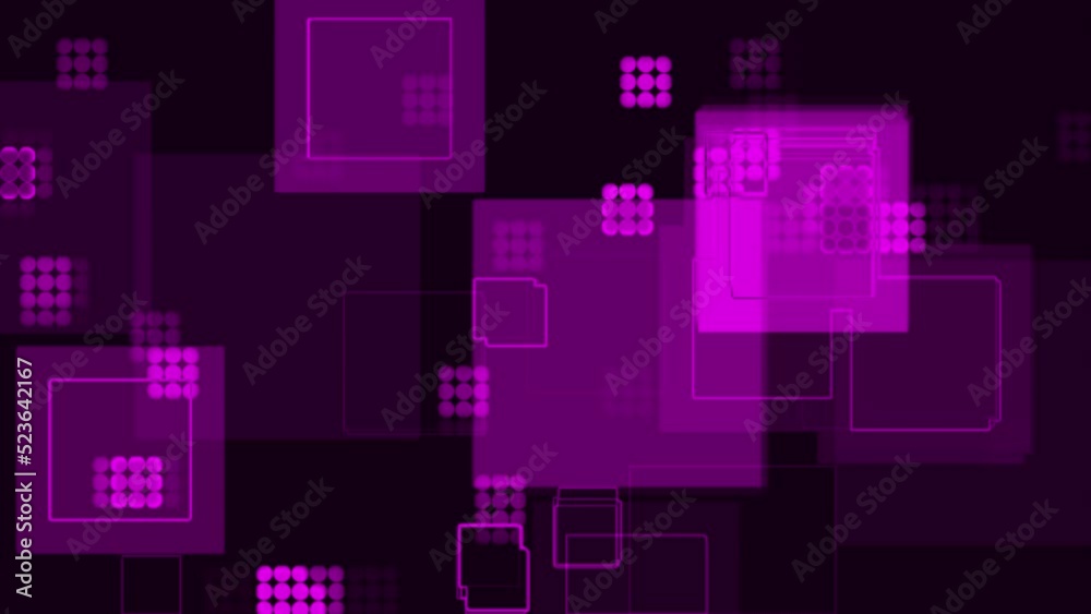 Animated digital pink color geometrical box pattern background Animated digital pink color geometrical box pattern background