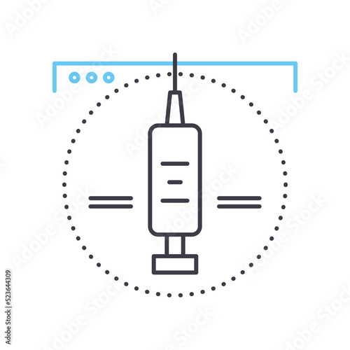 daily dose of internet line icon, outline symbol, vector illustration, concept sign